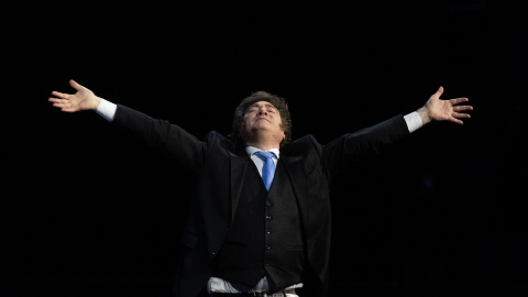Javier Milei, durante el acto de clausura del Madrid Economic Forum el pasado 26 de marzo. Javier Milei, durante el acto de clausura del Madrid Economic Forum el pasado 26 de marzo.