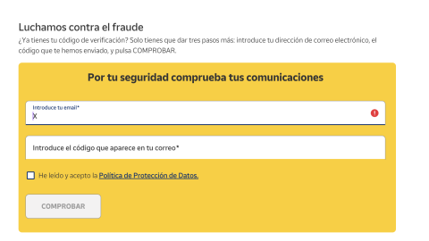 Captura de pantalla 2026-10-15 a las 13.24.04 Captura de pantalla del nuevo verificador de correos.