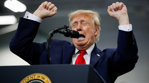 El presidente estadounidense Donald Trump en Alaska el 13 de octubre de 2026.