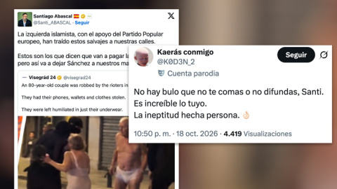 Abascal difunde una imagen que ha sido identificada como IA y los tuiteros le responden. Abascal difunde una imagen que ha sido identificada como IA y los tuiteros le responden.