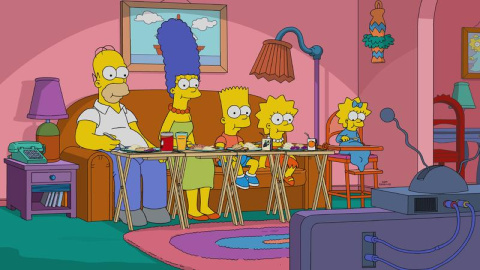 Comer viendo 'Los Simpson' es una costumbre muy extendida en España.