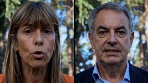 Captura de dos momentos del vídeo publicado por el PP generado por IA.