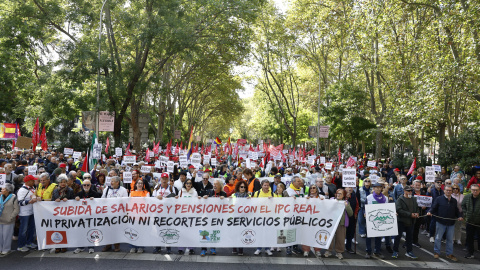 Manifestación este sábado, en Madrid, en defensa del sistema público de pensiones.