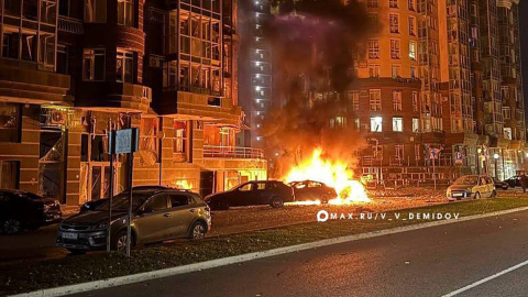 AFP__20261025__D4CD9CQ__v1__MidRes__RussiaUkraineConflict This handout photograph posted on the official Telegram account of Belgorod mayor Valentin Demidov, on October 25, 2026, shows damages following an overnight drone attack on Belgorod. (Photo by Handout / TELEGRAM / @v_v_demidov / AFP) / RESTRICTED TO EDITORIAL USE - MANDATORY CREDIT "AFP PHOTO / TELEGRAM ACCOUNT @v_v_demidov" - NO MARKETING NO ADVERTISING CAMPAIGNS - DISTRIBUTED AS A SERVICE TO CLIENTS