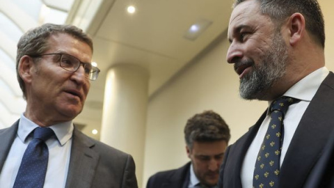 Alberto Núñez Feijóo y Santiago Abascal, en una imagen de archivo. Alberto Núñez Feijóo y Santiago Abascal, en una imagen de archivo.