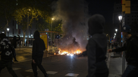 Disturbios en el centro de Barcelona, a 24 de octubre de 2026.