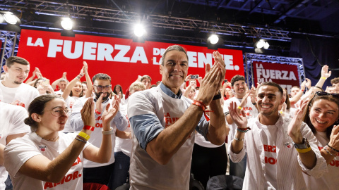Sánchez, durante un acto electoral. Sánchez, durante un acto electoral.