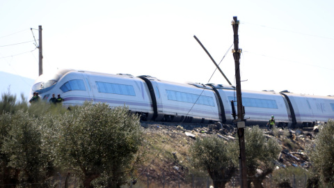 El tren de l'AVE accidentat aquest dimecres a la província de Toledo. 28/10/2026 El tren de l'AVE accidentat aquest dimecres a la província de Toledo.