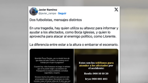 Reacciones a los mensajes de Marcos Llorente y de Borja Iglesias.