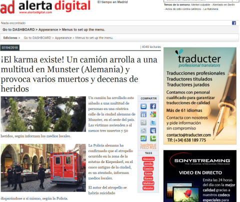Noticia de Alerta digital
