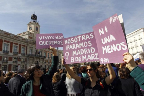 Manifestación feminista del 8M en Madrid. EFE.