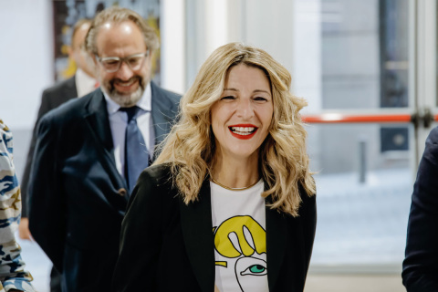 La vicepresidenta segunda del Gobierno y ministra de Trabajo, Yolanda Díaz, a su llegada a un foro sobre el futuro del trabajo, en Espacio Rastro, a 19 de mayo de 2022, en Madrid (España). - EUROPA PRESS La vicepresidenta segunda del Gobierno y ministra de Trabajo, Yolanda Díaz, a su llegada a un foro sobre el futuro del trabajo, en Espacio Rastro, a 19 de mayo de 2022, en Madrid (España). - EUROPA PRESS
