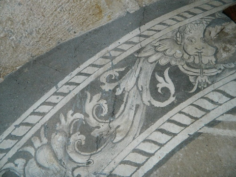 Detalle esgrafiados del lado de la Epístola, hacia 1570, Ábside Iglesia de Santiago de Peraleda de la Mata. (c) Ángel Castaño, Author provided
Detalle esgrafiados del lado de la Epístola, hacia 1570, Ábside Iglesia de Santiago de Peraleda de la Mata. (c) Ángel Castaño, Author provided