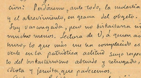 Carta de Ángela Arancoa. Fondo epistolar de la Casa-Museo Unamuno - Universidad de Salamanca., Author provided Carta de Ángela Arancoa. Fondo epistolar de la Casa-Museo Unamuno - Universidad de Salamanca., Author provided