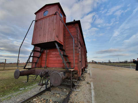 Vagón en el campo de concentración de Auschwitz. SERGI TARRÉS Vagón en el campo de concentración de Auschwitz. SERGI TARRÉS