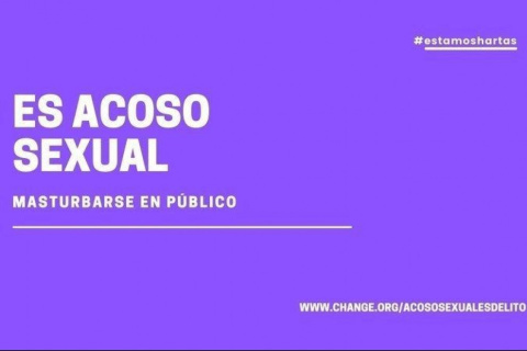 Petición de change.org sobre masturbarse en público. Petición de change.org sobre masturbarse en público.