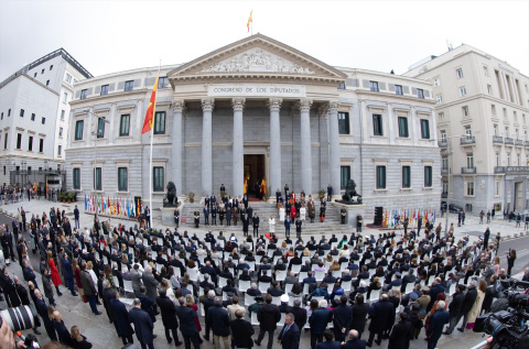  Vista general del acto institucional por el Día de la Constitución, en el Congreso de los Diputados, a 6 de diciembre de 2022, en Madrid (España).- EUROPA PRESS