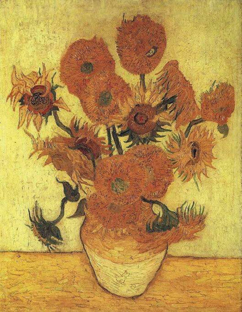 Jarrón con catorce girasoles (Vincent van Gogh,1889). Wikimedia Commons / Sompo Japan Museum of Art, Tokio, Japón.
