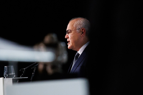  El magistrado del Tribunal Supremo (TS), Pablo Llarena, interviene durante la entrega del premio Fundación Villacisneros en la Fundación Rafael del Pino de Madrid, a 16 de noviembre de 2021, en Madrid, (España).  Alejandro Martínez Vélez / Europa P