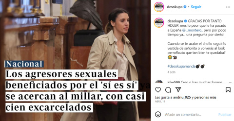  Imagen del Instagram de Desokupa