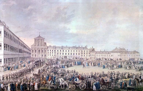 Funerales de Beethoven (Franz Xaver Stöber, 1827). A las honras fúnebres, el 29 de marzo de 1827, acudieron más de 20 000 personas. Wikimedia Commons