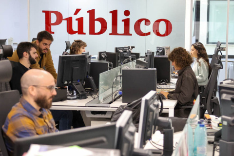 Vista de la redacción de 'Público'. FOTO: JAIME GARCÍA-MORATO