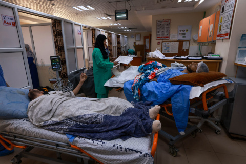 Varios pacientes en el hospital de Al Aqsa, en Gaza, a noviembre de 2023/MSF Varios pacientes en el hospital de Al Aqsa, en Gaza, a noviembre de 2023/MSF