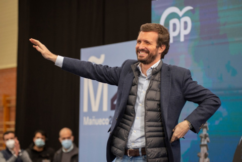  El político popular Pablo Casado, autor del tuit en el que pedía la prisión permanente revisable tras lamentar la confirmación de la muerte de Esther López.- Carlos Mateo / Europa Press