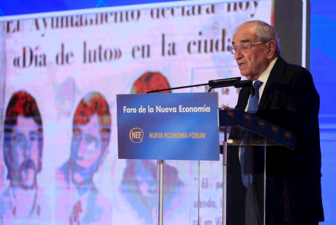 El exministro del Interior, Rodolfo Martín Villa interviene en un desayuno informativo en Madrid. EFE/ Fernando Alvarado El exministro del Interior, Rodolfo Martín Villa interviene en un desayuno informativo en Madrid. EFE/ Fernando Alvarado