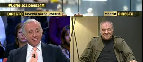 Eduardo Inda y Antonia García Ferreras en La Sexta Noche