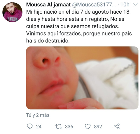Tuit del 25 de agosto de Moussa Al Jamaat