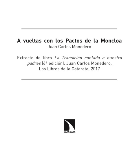 A vueltas con los Pactos de la Moncloa
