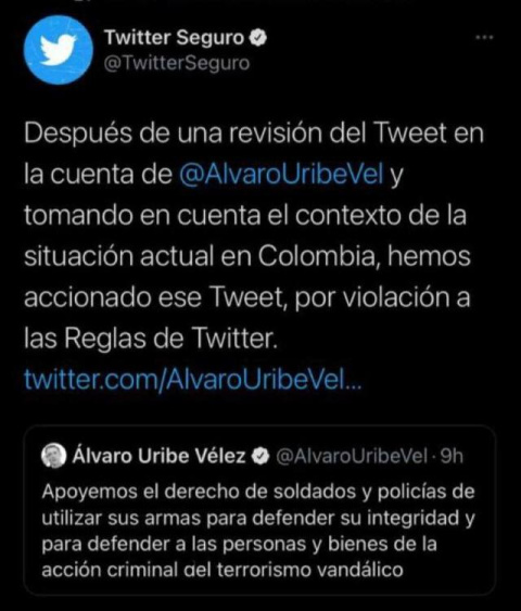  Captura de pantalla de Twitter.