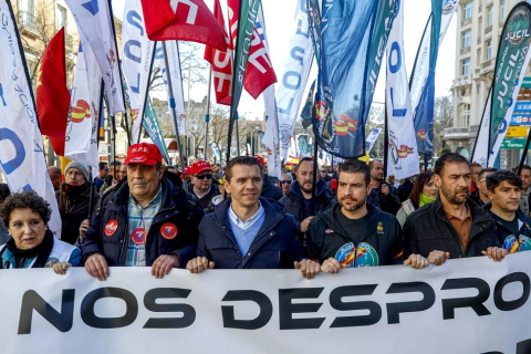  Manifestación 'Contra la reforma de la ley de seguridad ciudadana' convocada por JUPOL, JUSAPOL y JUCIL en Madrid. EFE/Daniel González