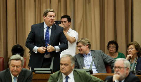  Gabriel Mato en su jura del cargo como eurodiputado. - PP