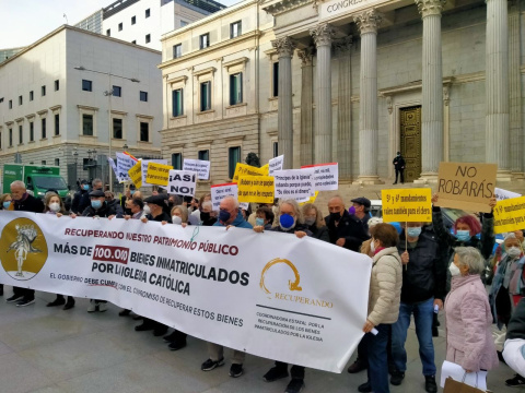  Concentración en Madrid, frente al Congreso de los Diputados en 2022. - Cristina Ridruejo
