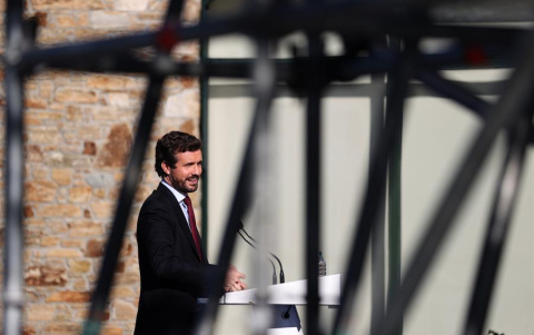 Casado, en A Coruña el pasado viernes. EFE/Cabalar Casado, en A Coruña el pasado viernes. EFE/Cabalar