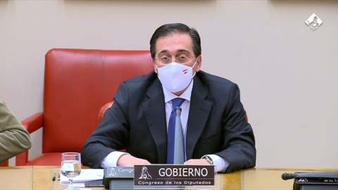  Albares durante su comparecencia en la Comisión de Exteriores del Congreso.
