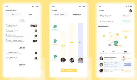 Pantallazos de la app Nipto, ya existente en el mercado. Pantallazos de la app Nipto, ya existente en el mercado.