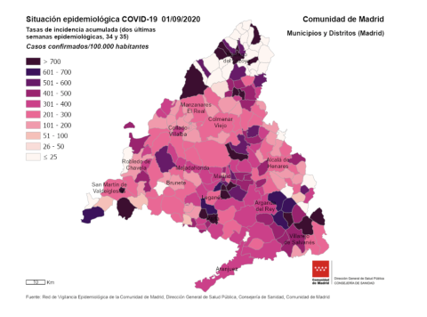 Fuente: Consejería de Sanidad. Comunidad de Madrid. Fuente: Consejería de Sanidad. Comunidad de Madrid.