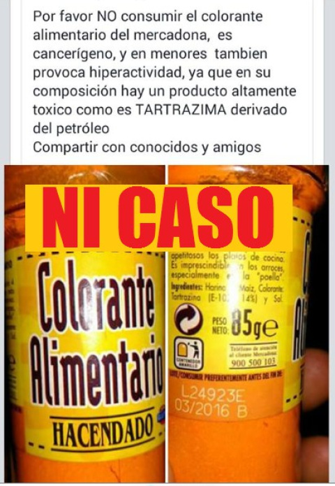  Tartrazina es con N, no con M.
