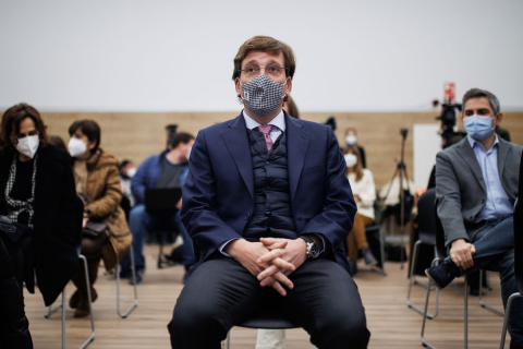 El alcalde de Madrid, José Luis Martínez-Almeida, en el acto donde se ha hecho balance de la evolución del plan Madrid Capital 21, a 20 de diciembre de 2021, en Madrid, (España).- EUROPA PRESS El alcalde de Madrid, José Luis Martínez-Almeida, en el acto donde se ha hecho balance de la evolución del plan Madrid Capital 21, a 20 de diciembre de 2021, en Madrid, (España).- EUROPA PRESS