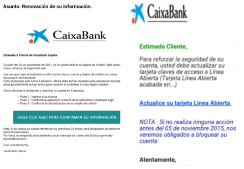  Otros dos intentos de timo que se valen de CaixaBank, el segundo de ellos de 2015.