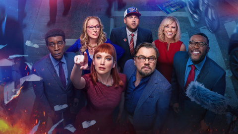 Imagen promocional de la película 'No mires arriba'. Imagen promocional de la película 'No mires arriba'.