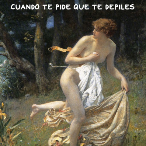 Un meme hecho con el Diana's Maidens de Edward Robert Hughes.- Femme Sapiens Un meme hecho con el Dianas Maidens de Edward Robert Hughes.- Femme Sapiens