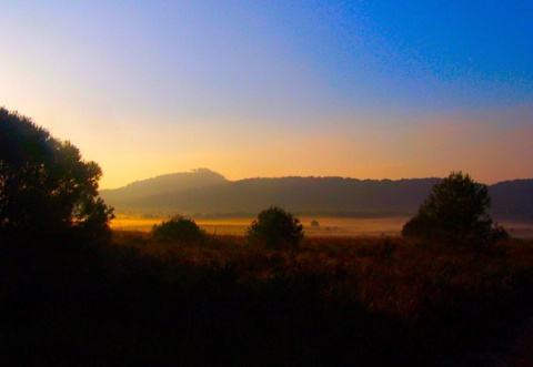 El Sol a baja altura ilumina un fino estrato de niebla sobre el Llano de Matagallar -FRANCISCO JOSÉ ENRÍQUEZ LLAGAS. El Sol a baja altura ilumina un fino estrato de niebla sobre el Llano de Matagallar -FRANCISCO JOSÉ ENRÍQUEZ LLAGAS.