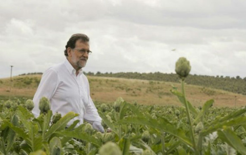 rajoy entre alcachofas