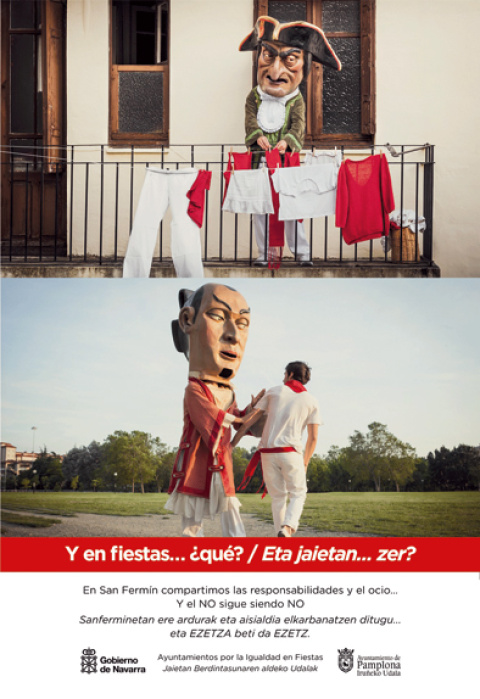 Campaña "Y en fiestas... ¿qué?" de los últimos Sanfermines YENFIESTASQUE