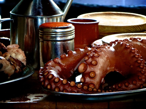 Pulpo cocido. 