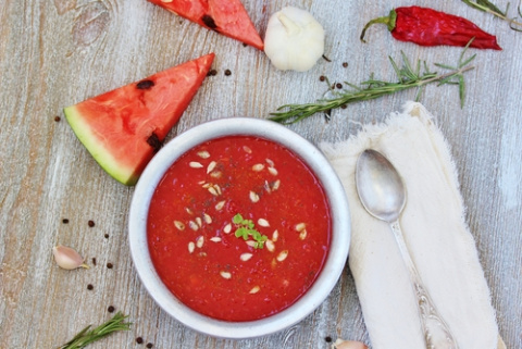 Gazpacho de sandía. Gazpacho de sandía